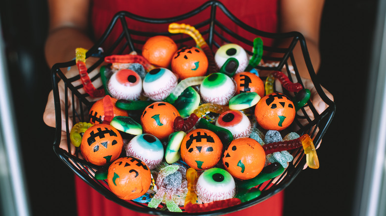 bowl of Halloween candy