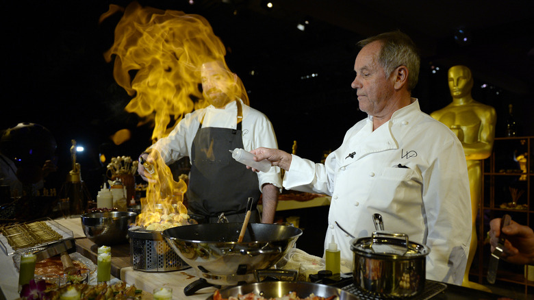 Wolfgang Puck cooking at the Oscars