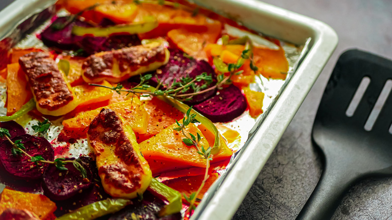 roasted beets sheet pan