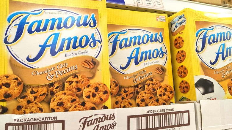 Boxes of Famous Amos Cookies