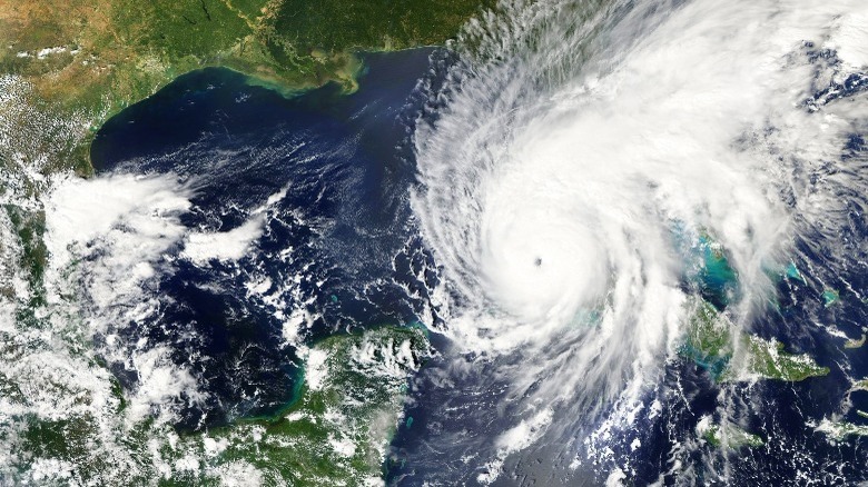 Aerial view of Hurricane Ian