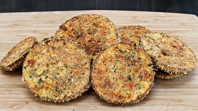 breaded eggplant rounds