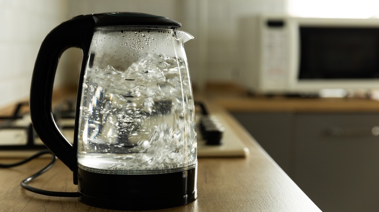 water boiling in a kettle