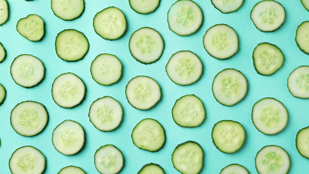 Sliced cucumbers