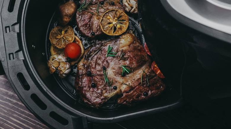 meat in an air fryer