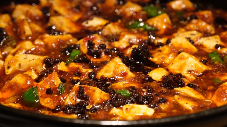 Mapo tofu ready to eat