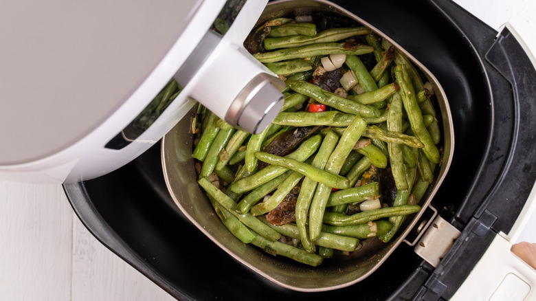 Air fried green beans 