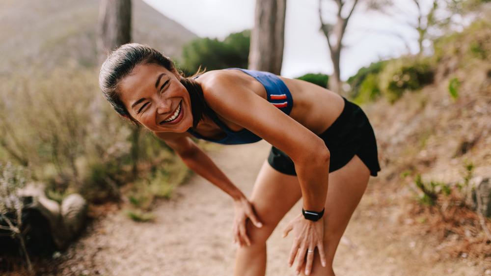 Young woman recovering from cardio