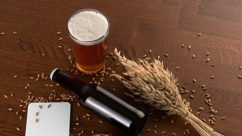 Adding beer to the batter