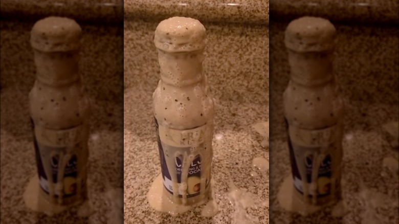 Caesar dressing leaking