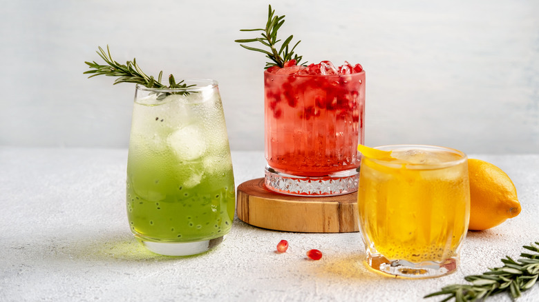 An assortment of summer cocktails