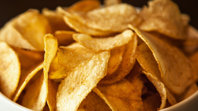 potato chips in a bowl