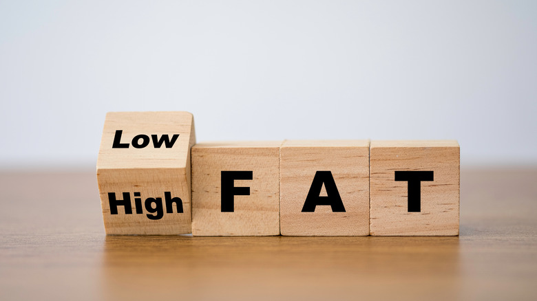 low versus high fat foods