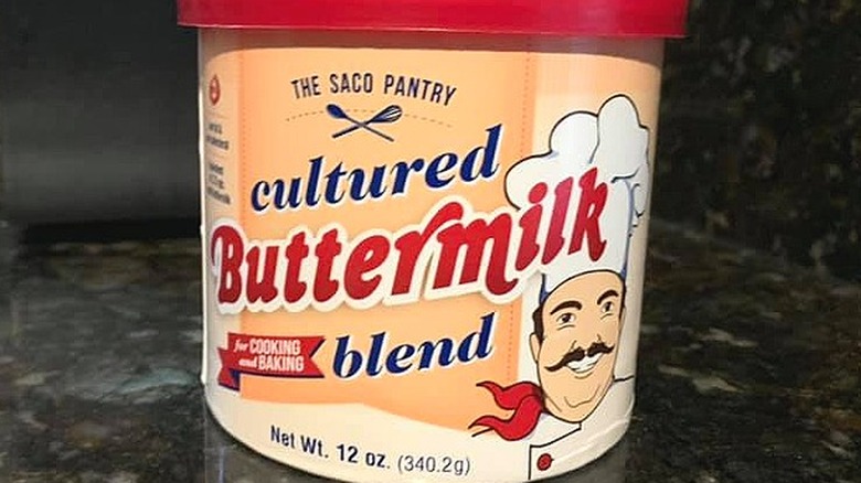 Canister of powdered buttermilk