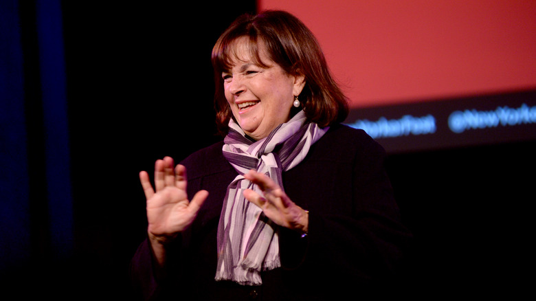 Ina Garten smiling and speaking onstage