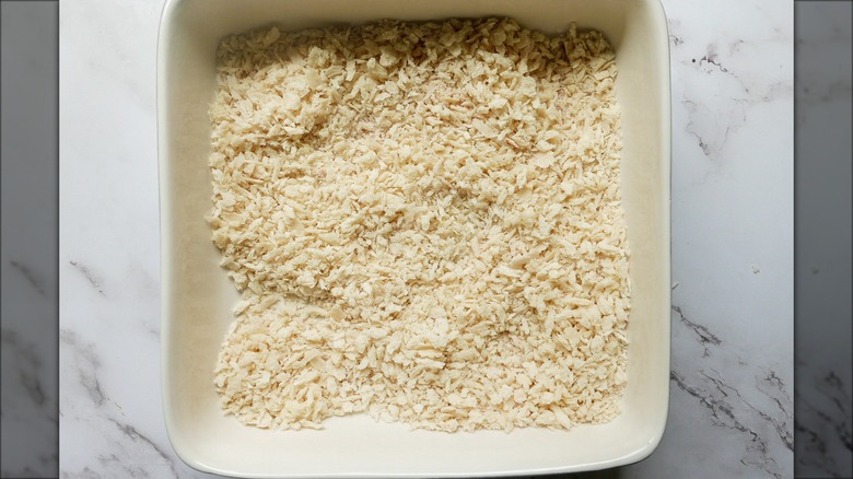 Bowl of panko bread crumbs