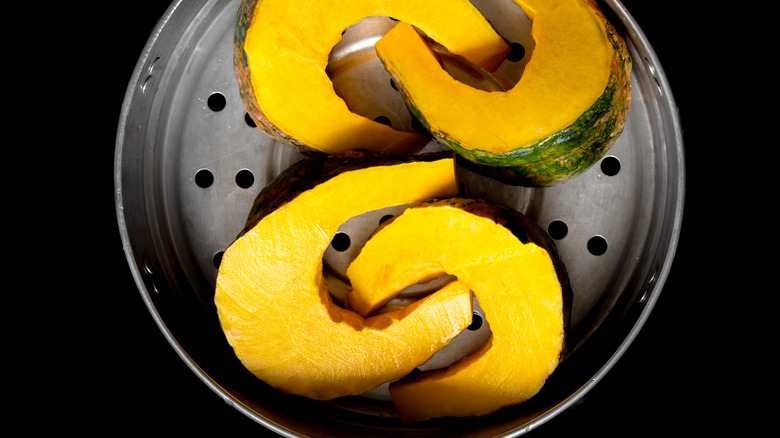 steamed Japanese pumpkin slices