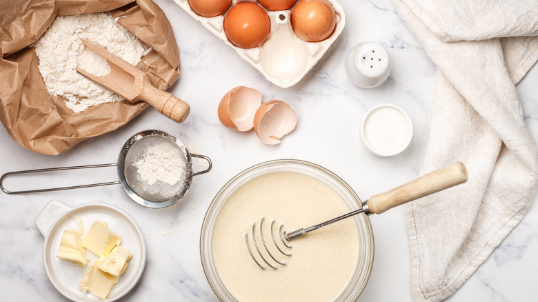 Baking ingredients and tools