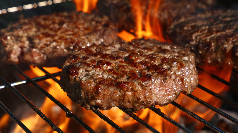 Hamburgers on the grill 