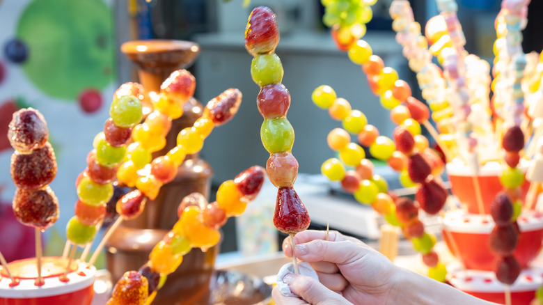 colorful tanghulu skewers