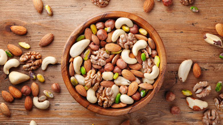 A bowl of mixed nuts