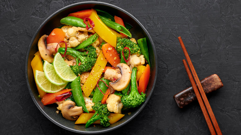 Stir-fried vegetables