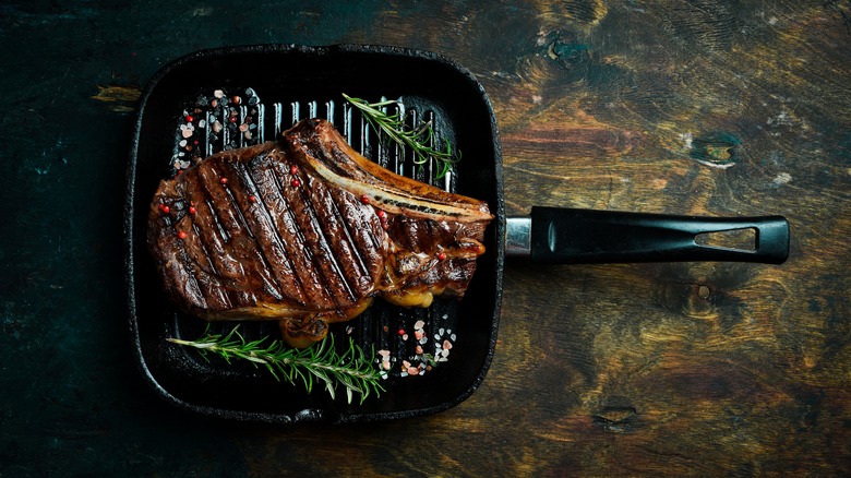 tomahawk steak with rosemary