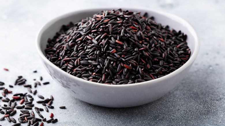 A bowl of wild rice