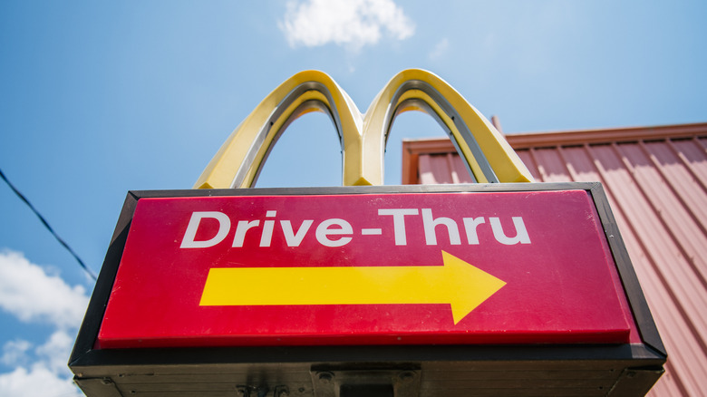 McDonald's drive-thru sign