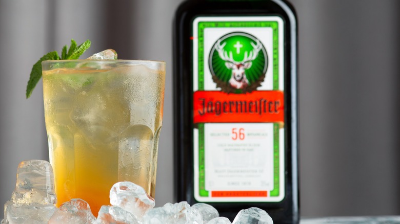 Jägermesiter cocktail with orange