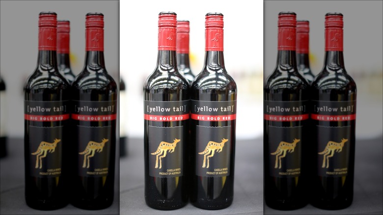 Bottles of red wine