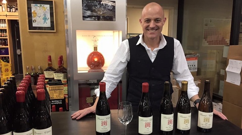 Greg Brewer with wines