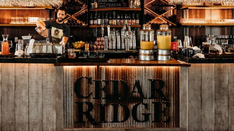 Cedar Ridge Winery and Distillery tasting bar