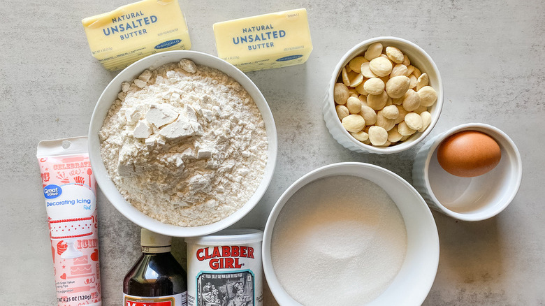 ingredients for witch finger cookies