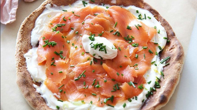 salmon pizza quarters