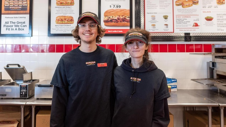 Two Firehouse Subs employees.