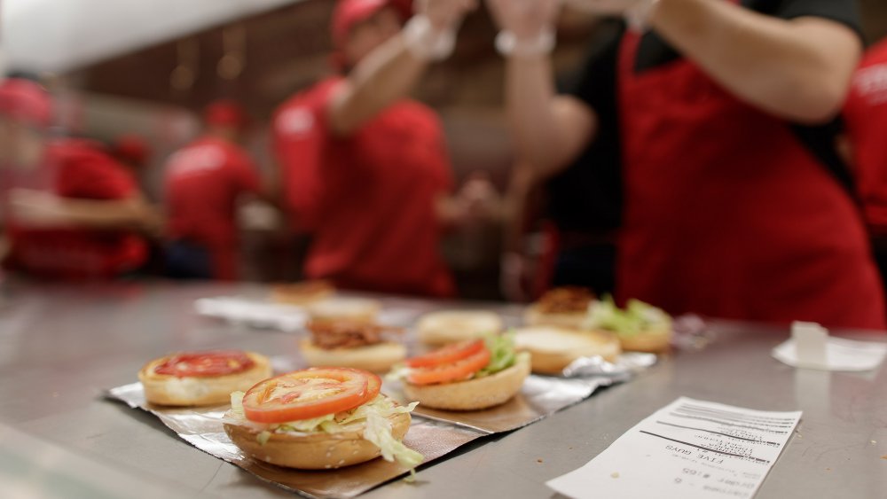 five guys worker made burgers