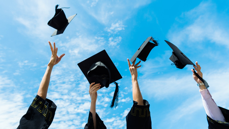 graduation cap toss