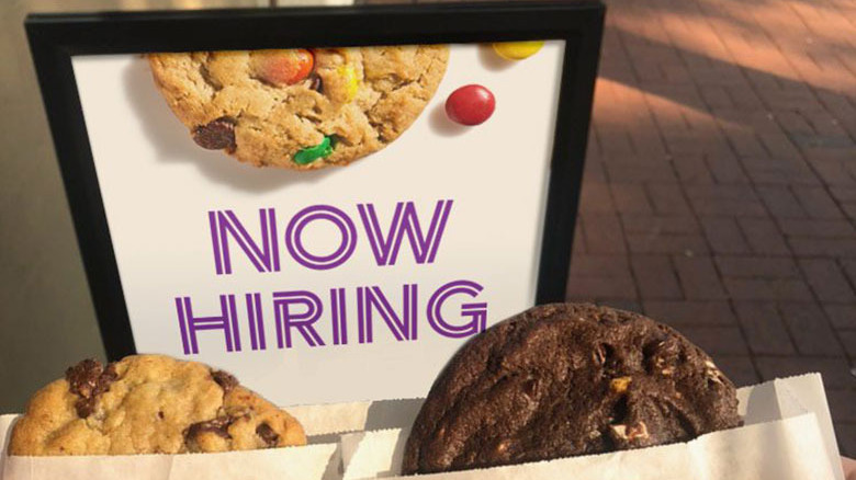 insomnia cookies now hiring sign