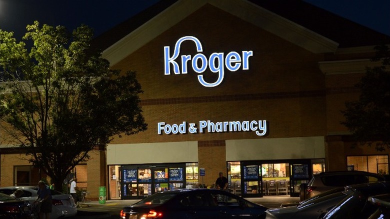 Kroger food and pharmacy at night
