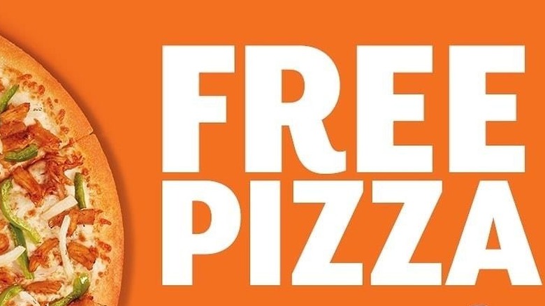 Free pizza sign