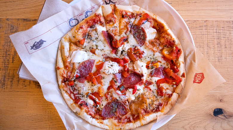 A pizza from MOD pizza