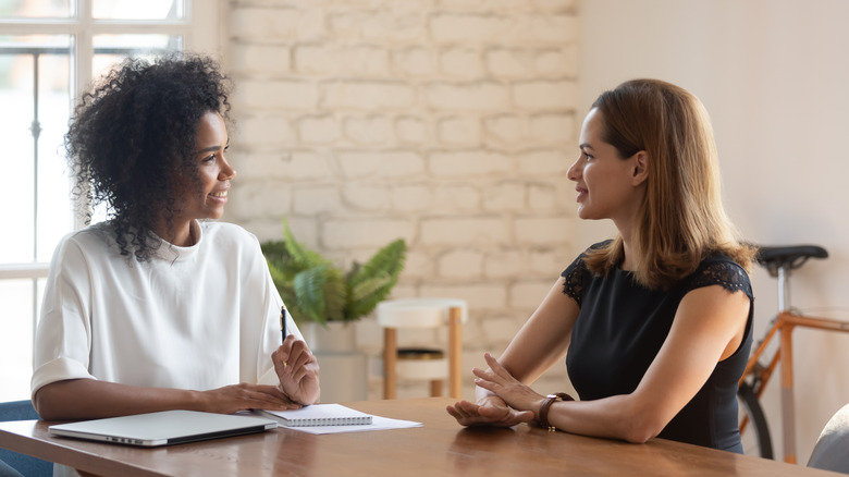 woman having job interview