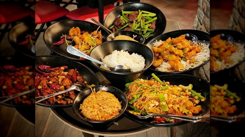 platters of pf changs food