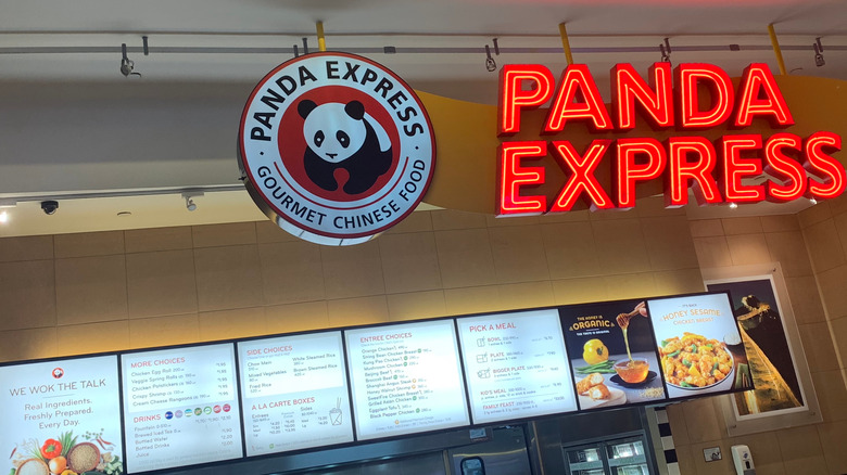 Panda Express sign and menu