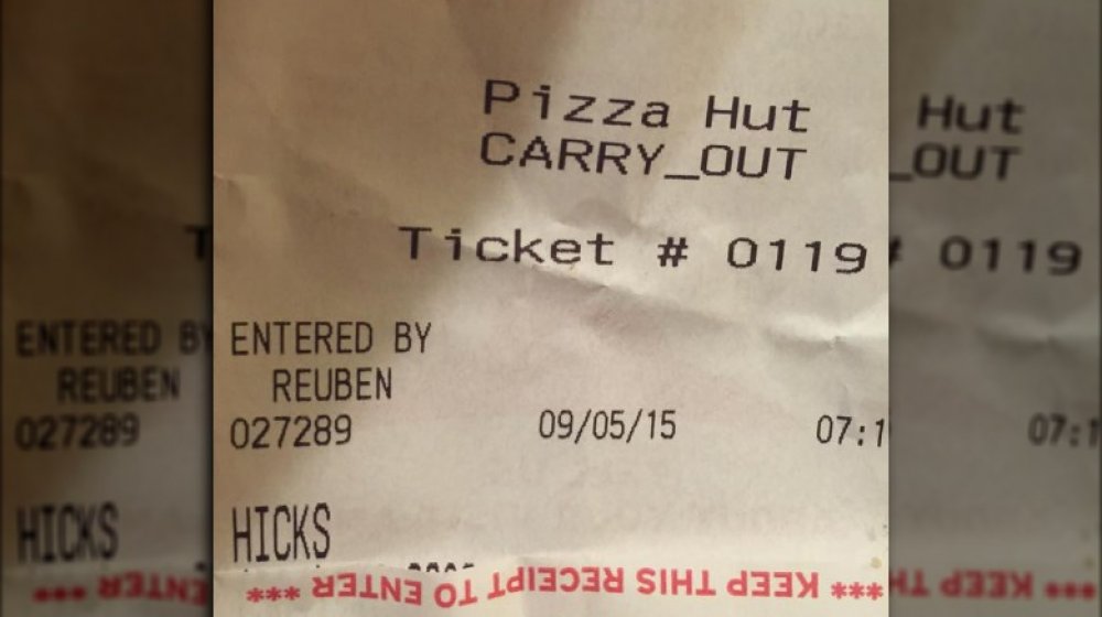 pizza hut ticket orders special requests