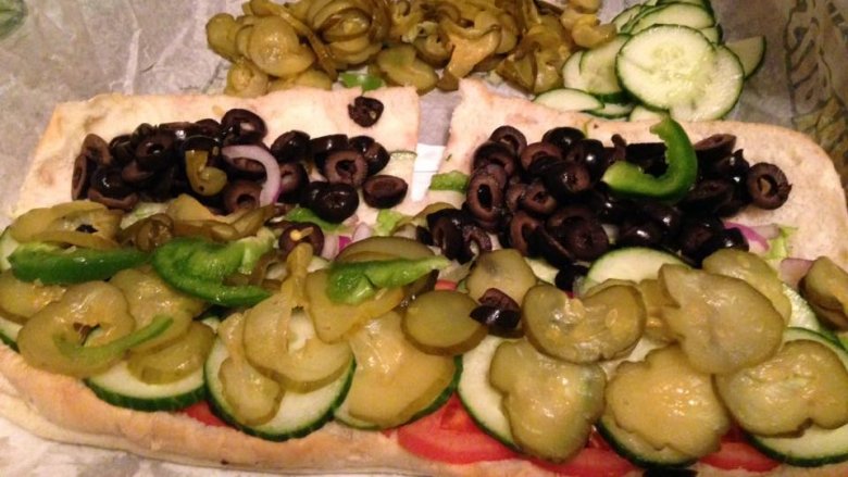 subway olive sandwich