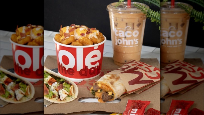 Taco John's food and coffee