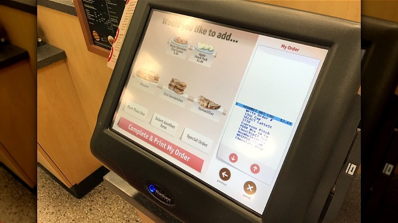 Fast food touch screen image