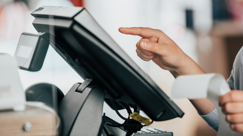 Punching order into a register